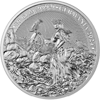 Germany  10 ONCES Silver GERMANIA 2024 BULLION - 50 MARKS