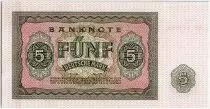 Germany (DDR) 5 Mark Gris et Brun clair - 1955