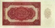 Germany (DDR) 50 Mark Red, orange and Green - 1955