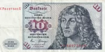 Germany (Federal Rep.) 10 Deutsche Mark, Young man - Ship - 1980