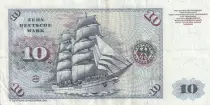 Germany (Federal Rep.) 10 Deutsche Mark, Young man - Ship - 1980