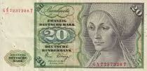 Germany (Federal Rep.) 20 Deutsche Mark - Elsbeth Tucher - Musical instruments - 1980 - VF - P32d