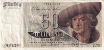 Germany (Federal Rep.) 50 Deutsche Mark - Painting by Albrecht D&uuml;rer - 1948 - Series J.73