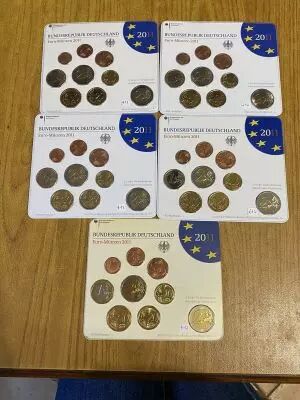 Germany  Lot of 5 sets Germany 2011 - 8 coins