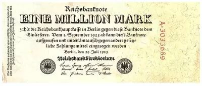 Germany 1 000 000 Mark 1923  - Various series and numbers - With letter