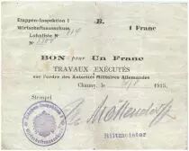 Germany 1 Franc MPC - First German Army