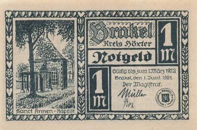 Germany 1 Mark - Brakel - 1921 - Notgeld