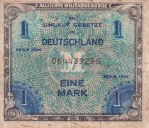 Germany 1 Mark AMC - blue on lt blue - 1944 - 9 digit with F - P.193a