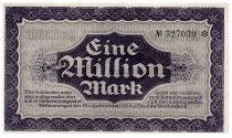 Germany 1 Million Mark, Brown, blue  - 1923 - Dresden - Number327030