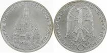 Germany 10 Mark - Dresden Frauenkirche, 50th Anniversary of its Destruction ? 1995 J Hamburg ? Silver