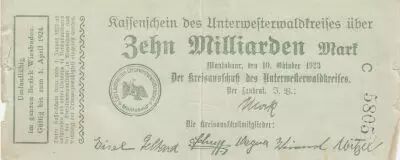 Germany 10 Milliarden Mark - State of Montabaur - 10-10-1923 - Number 5805