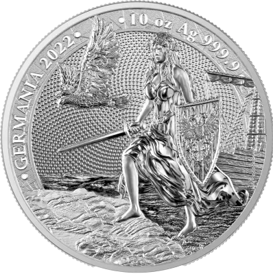 Germany 10 OUNCES SILVER GERMANIA 2022 BULLION