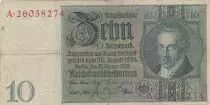 Germany 10 Reichsmark - Albrecht D. Thaer - Serial A - 1929 - P.180a