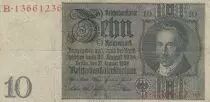 Germany 10 Reichsmark - Albrecht D. Thaer - Serial B - 1929 - P.180a