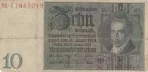 Germany 10 Reichsmark - Albrecht D. Thaer - Serial M - 1929 - P.180a