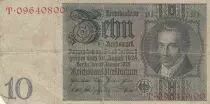 Germany 10 Reichsmark - Albrecht D. Thaer - Serial T - 1929 - P.180a