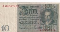 Germany 10 Reichsmark - Albrecht Duhrer - 1929 - Serial A