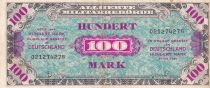 Germany 100 Mark - AMC, blue on lt blue - 1944 - 9 digit - with F - P.197a