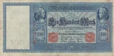 Germany 100 Mark - Mercure et C�r�s - 21-04-1910 - Serial D