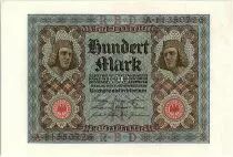Germany 100 Mark Bamberg horseman - 1920 - P.69 - Serial A - AU