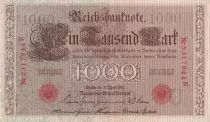 Germany 1000 Mark - Allegorical figures - Red seal - 1910 - 7 digit serial N