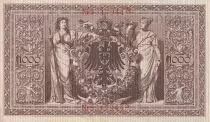 Germany 1000 Mark - Allegorical figures - Red seal - 1910 - 7 digit serial N