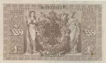 Germany 1000 Mark Allegorical figures - Green seal - 1910 - 7 digit various Serial B