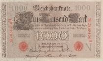 Germany 1000 Mark Allegorical figures - Red seal - 1910 - 7 digit serial H - P.44 - XF to XF+