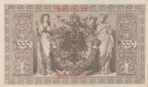 Germany 1000 Mark Allegorical figures - Red seal - 1910 - 7 digit serial L - P.44 - XF to XF+