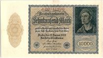 Germany 1000 Mark Portrait of man by Durer - 1922 - XF to AU - P.72 - Serial J