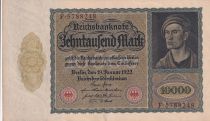 Germany 10000 Mark - Portrait of man by Durer - 1922 - Serial F