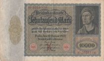 Germany 10000 Mark - Portrait of man by Durer - 1922 - Serial H letter K