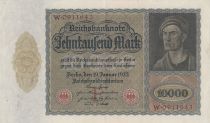 Germany 10000 Mark - Portrait of man by Durer - 1922 - Serial W letter E