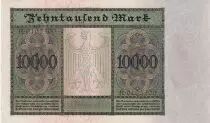 Germany 10000 Mark - Portrait of man by Durer - 1922 - Varieties Serials - XF to AU - P.71
