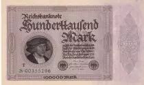Germany 100000 Mark - Gisze - 1923 - Serial S.00355296