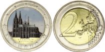 Germany 2 Euros - Cologne Cathedral - Colorised - A Berlin - 2011