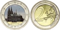 Germany 2 Euros - Cologne Cathedral - Colorised - D Munich - 2011