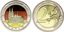 Germany 2 Euros - Cologne Cathedral - Colorised - G Karlsruhe - 2011