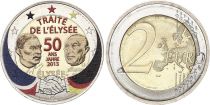 Germany 2 Euros - Elysée Treaty - Colorised - D (Munich) - 2013