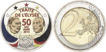 Germany 2 Euros - Elysée Treaty - Colorised - F (Stuttgart) - 2013