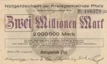 Germany 2 millionen Mark - City of Pfalz - Number 186579 - 1923