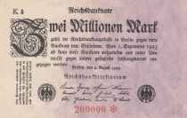 Germany 2 Millionen Mark - White & Rose - 1923 - Number 200 000 - SUP - P.103