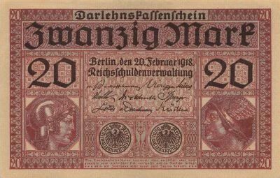 Germany 20 Mark - 20-02-1918 - P.57