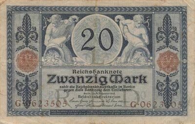 Germany 20 Mark - Reichsbanknote - 04-11-1915 - P.63