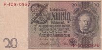 Germany 20 Reichsmark - Werner Von Siemens - 1929 - Serial F