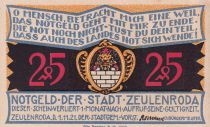 Germany 25 Pfennig - Zeulenroda - Notgeld - 1921