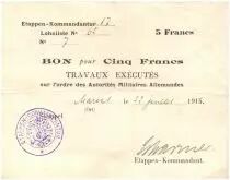 Germany 5 Francs MPC - German Headquarters