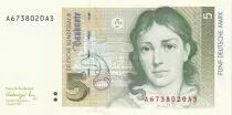 Germany 5 Mark - Bettina Von Arnim - 1991 - Letter A
