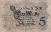 Germany 5 Mark - Germania - 1914 - Serial J - P.47c