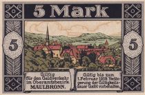 Germany 5 Mark - Maulbronn - Notgeld - 31-12-1918 - AU